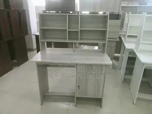 Melamine Writing Table with Cupboard 4 by 2