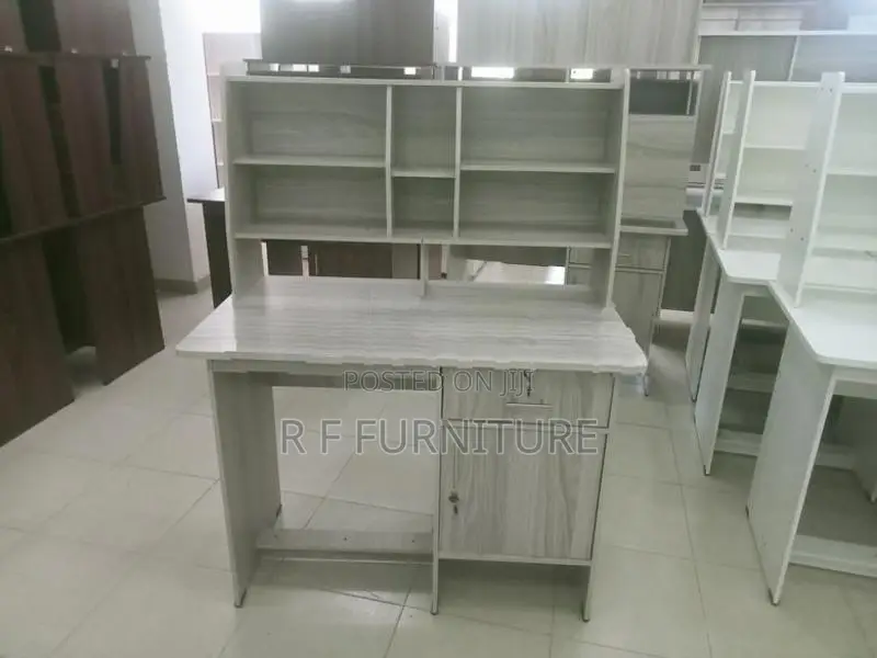 Melamine Writing Table with Cupboard 4 by 2