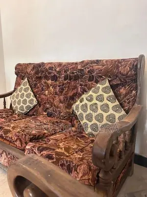Classic 3-Piece Wooden Sofa Set – Cushions Included