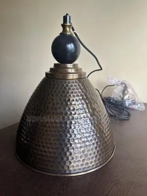 Transitional Pendant of Hammered Antique Brass
