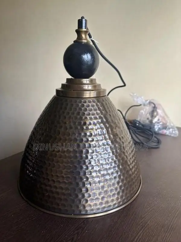 Transitional Pendant of Hammered Antique Brass