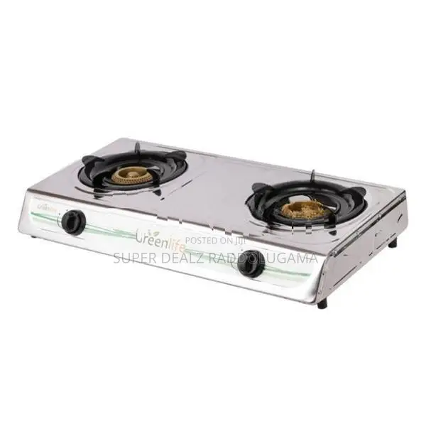 Stainless Steel Two Burner Gas Cooker Greenlife
