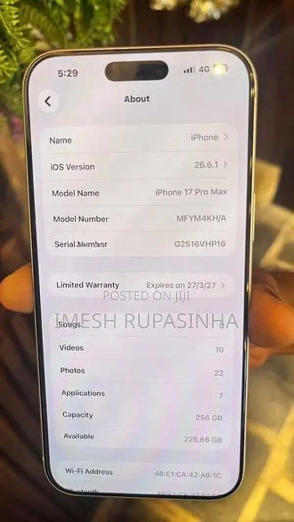 Apple iPhone 17 Pro Max 256GB (Used)