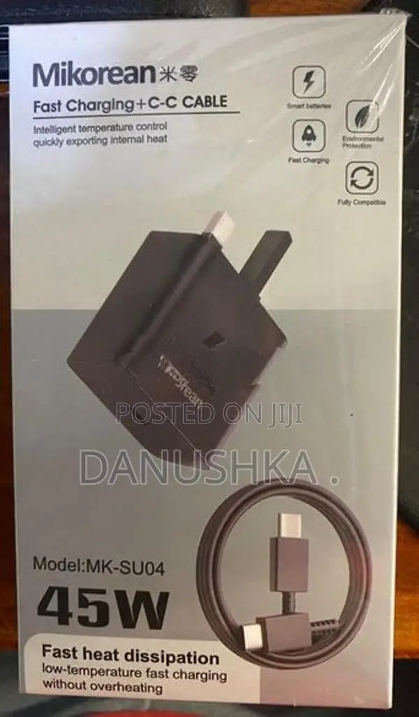 45W Type C Fast Charger With Cable