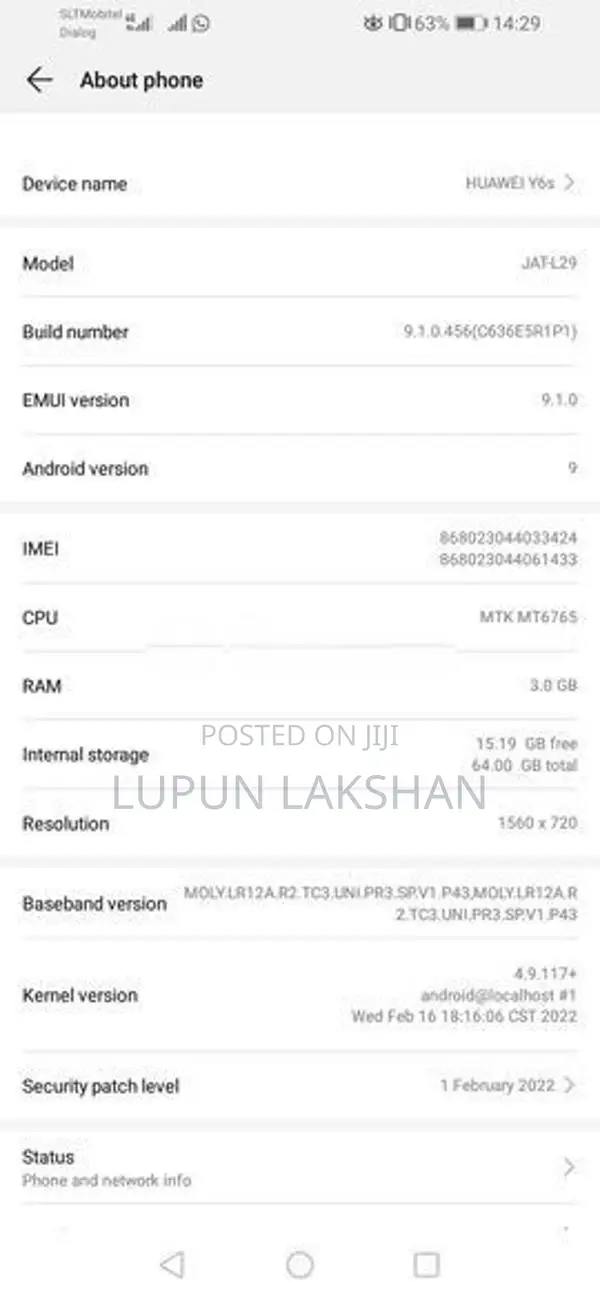 Huawei Y6s (Used)