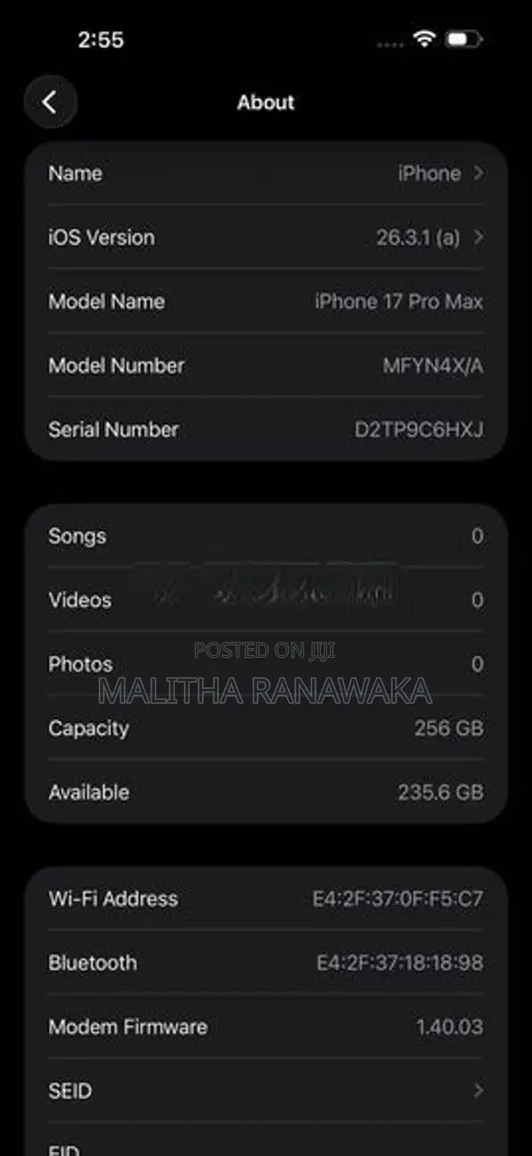 Apple iPhone 17 Pro Max X/A (Used)