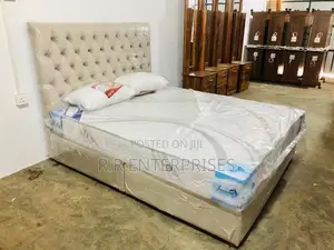 New 6*5 Ft 72"*60" Luxury Cushion Bed with Spring Mattresses