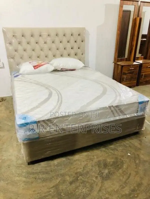 New 6*5 Ft 72"*60" Luxury Cushion Bed with Spring Mattresses