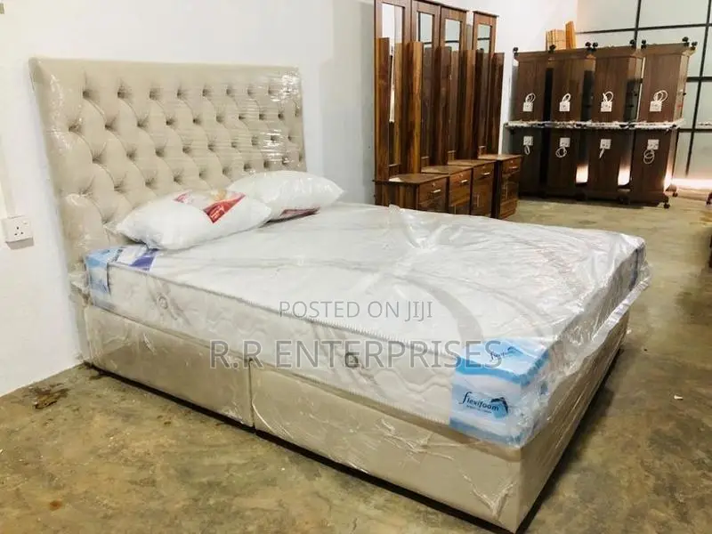 New 6*5 Ft 72"*60" Luxury Cushion Bed with Spring Mattresses