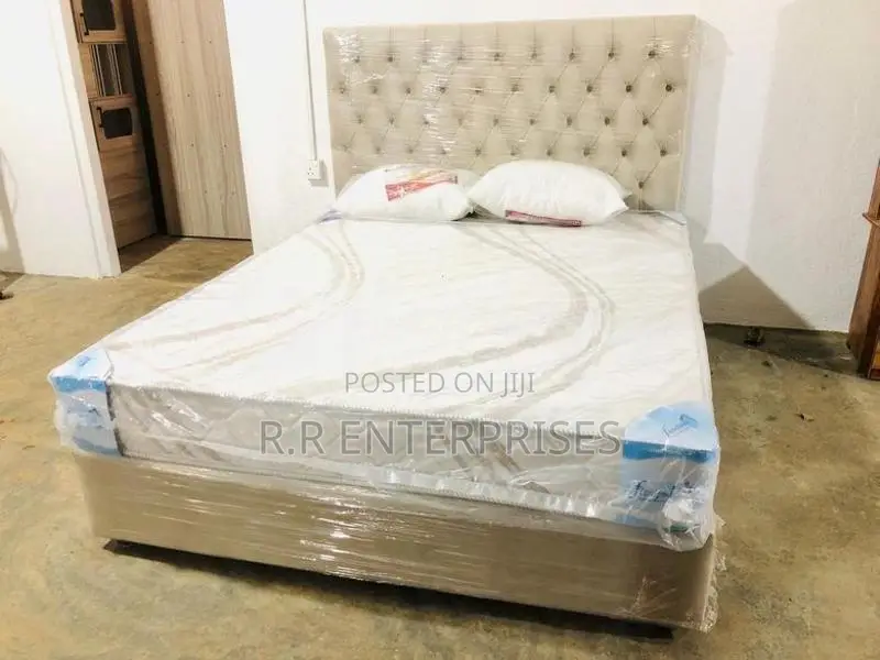 New 6*5 Ft 72"*60" Luxury Cushion Bed with Spring Mattresses