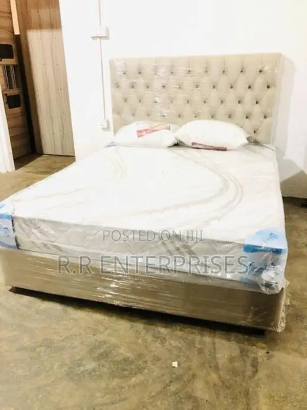 New 6*5 Ft 72"*60" Luxury Cushion Bed with Spring Mattresses