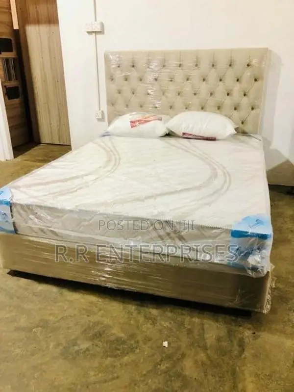 New 6*5 Ft 72"*60" Luxury Cushion Bed with Spring Mattresses