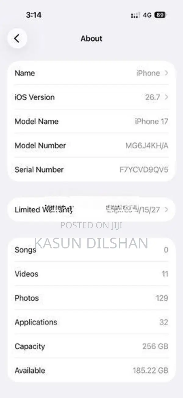 Apple iPhone 17 (Used)