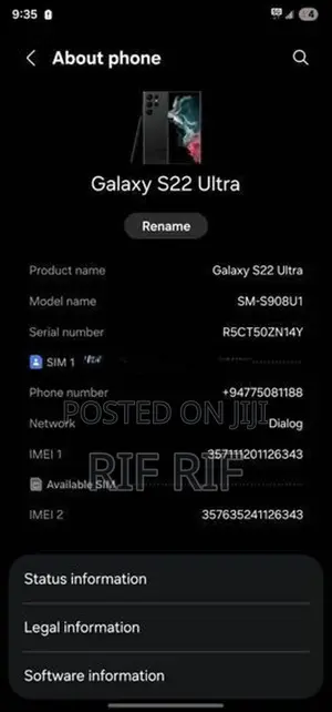 Samsung Galaxy S22 512GB (Used)