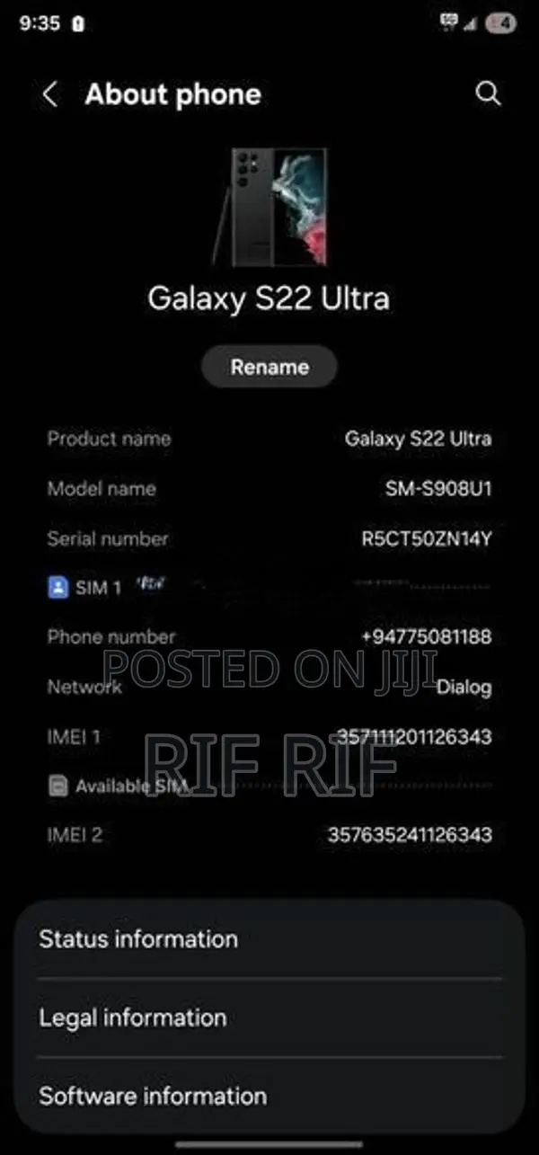 Samsung Galaxy S22 512GB (Used)