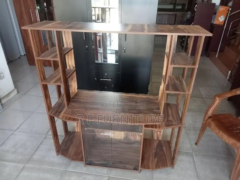 Melamine T V Stand With Setup Cupboard