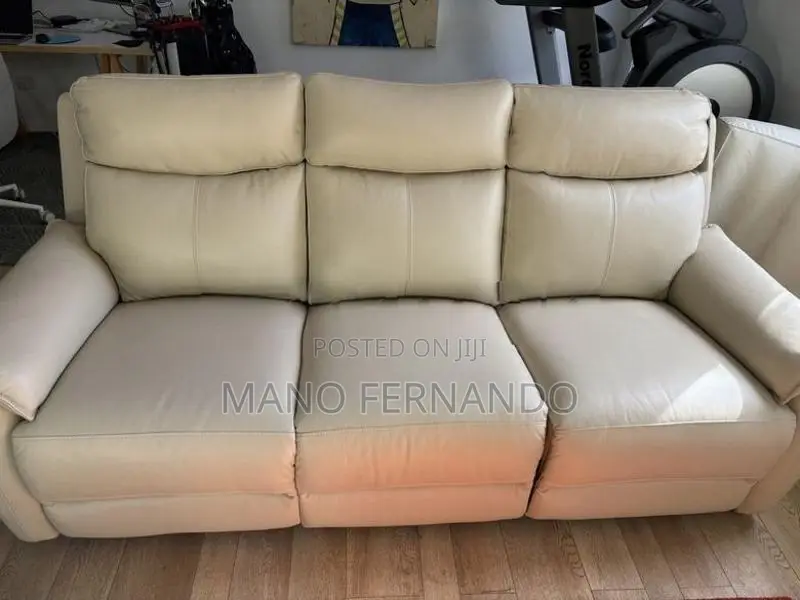 Natural Leather Electric Recliner Sofa