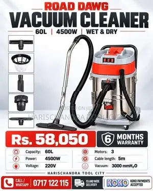 Road Dawg Vacuum Cleaner 60L 4500W 3Motor