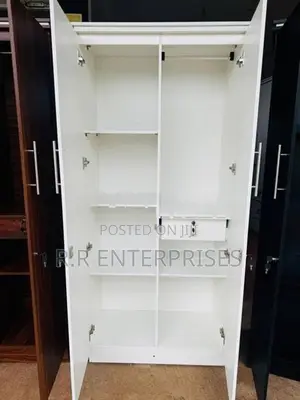 White 2 Door Melamine Wardrobes
