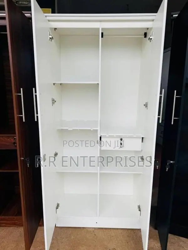 White 2 Door Melamine Wardrobes