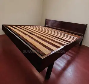 don_corolis Solid Wood Queen Bed Frame With Teak Dressing Table