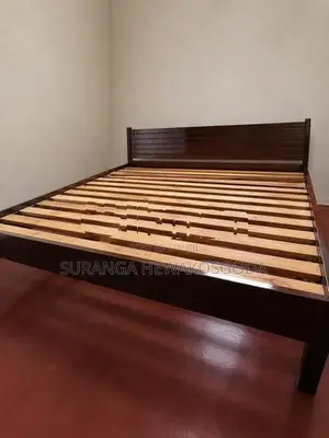 don_corolis Solid Wood Queen Bed Frame With Teak Dressing Table