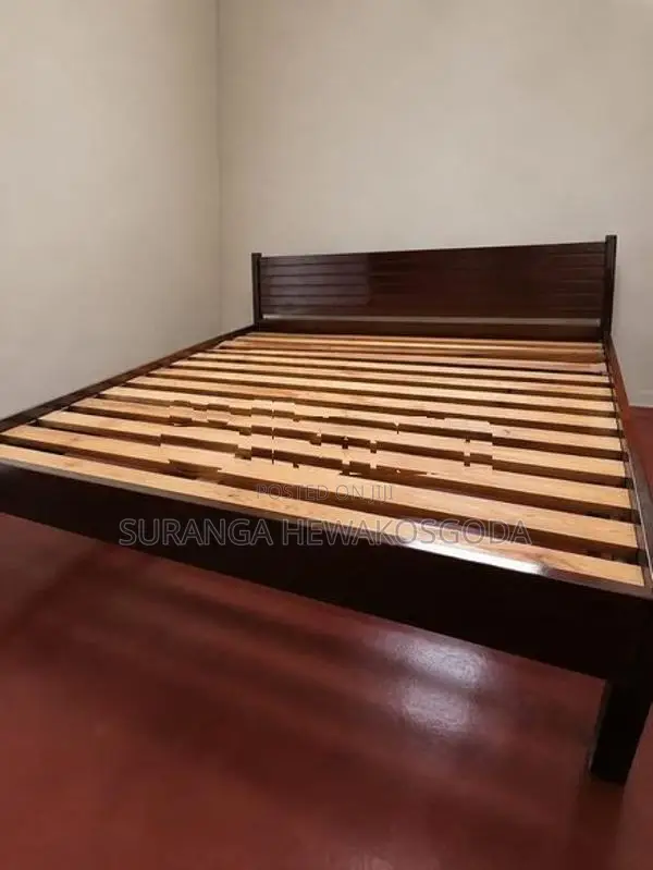 don_corolis Solid Wood Queen Bed Frame With Teak Dressing Table