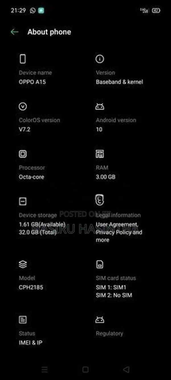 Oppo A15 (Used)