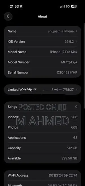 Apple iPhone 17 Pro Max (Used)