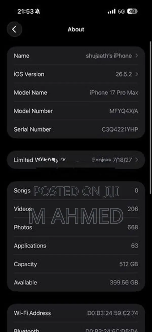 Apple iPhone 17 Pro Max (Used)