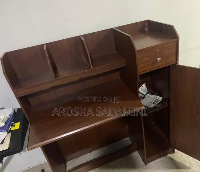 Wooden Study Table with Storage