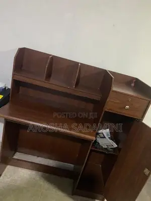 Wooden Study Table with Storage