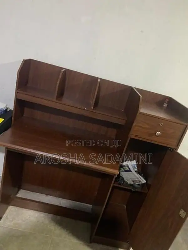 Wooden Study Table with Storage