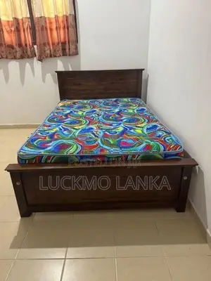 New 6x4 Teak Box Bed With Arpico Hybrid Mattress (Vv19