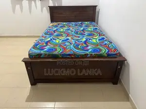 New 6x4 Teak Box Bed With Arpico Hybrid Mattress (Vv19