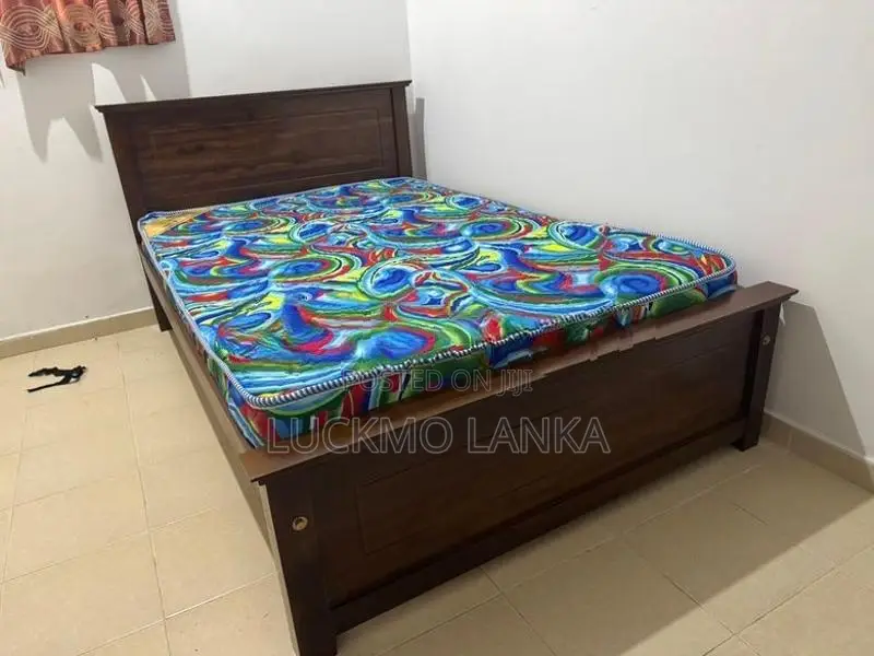 New 6x4 Teak Box Bed With Arpico Hybrid Mattress (Vv19