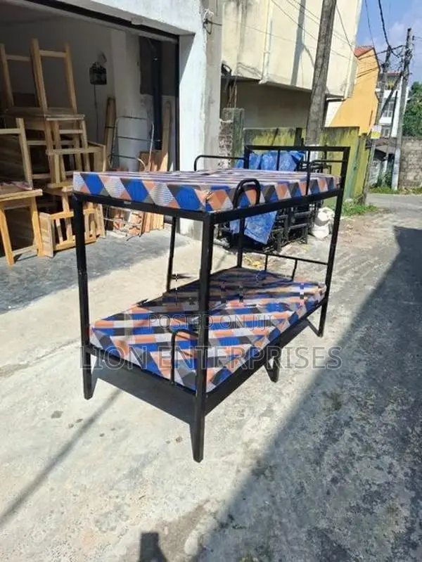 Steel Bunk Beds with 2 Double Layer Mattress