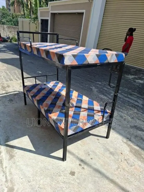 Steel Bunk Beds with 2 Double Layer Mattress
