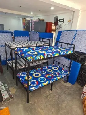 Steel Bunk Beds with 2 Single Layer Mattress