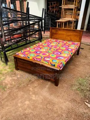 Teak Double Box Bed with Layer Mattress 6×4