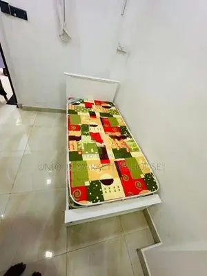 MODERN 6x3FT FULLY WHITE SINGLE TEAK BOX BED