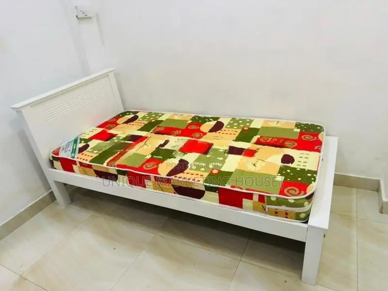 MODERN 6x3FT FULLY WHITE SINGLE TEAK BOX BED