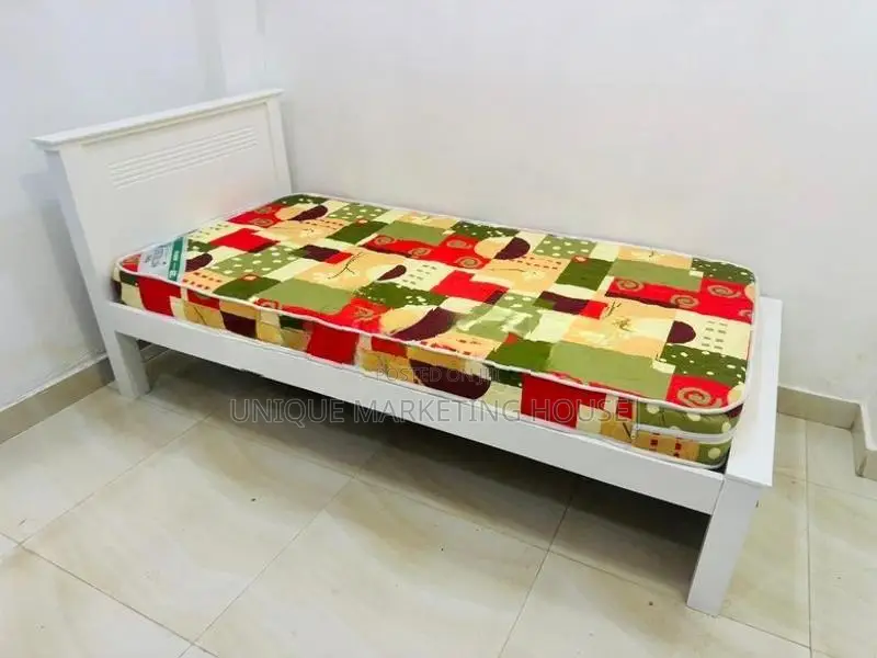 MODERN 6x3FT FULLY WHITE SINGLE TEAK BOX BED