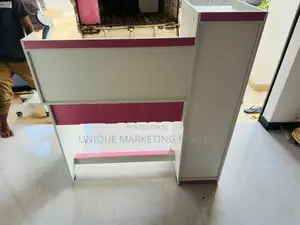 MODERN PINK MIX WHITE SIDE 3 CUPBOARD STUDY TABLE