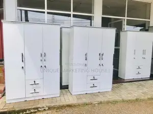 Modern Fully White 3D Camiliya Wardrobe