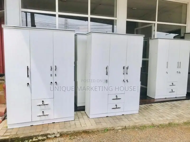 Modern Fully White 3D Camiliya Wardrobe