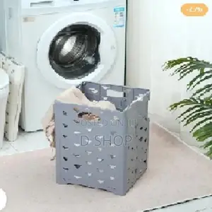 Foldable Plastic - Laundry Clothes Basket