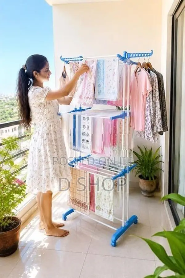 Three Layer Cloth Rack - Foldable -Large 6 Feet