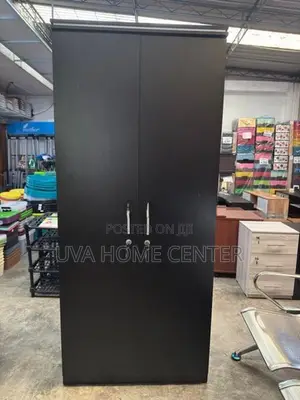 Melamine Black 2D Wardrobe