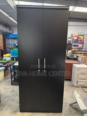 Melamine Black 2D Wardrobe